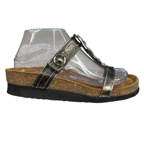NAOT Women’s Malibu Bronze Strap Slip On Sandal Size 38 US 7 - Picture 1 of 11